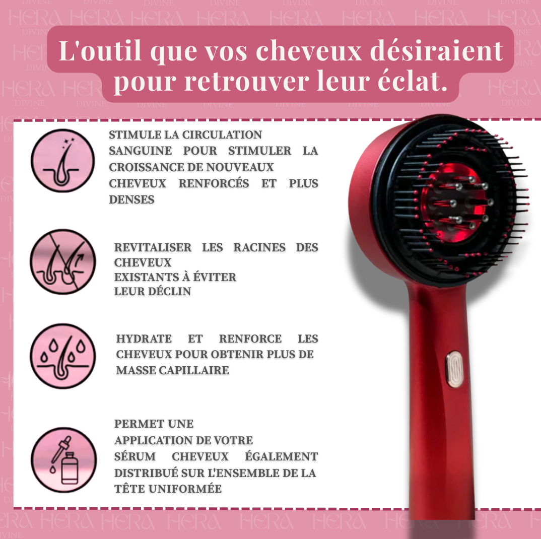 Trend – Brosse Massante Électrique 3 Modes avec Lumière Rouge